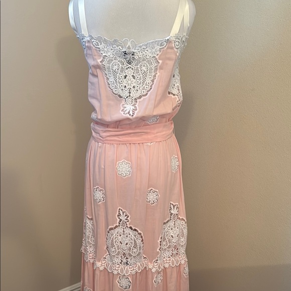 Miguelina Pink Lace Maxi Dress - Picture 8 of 15
